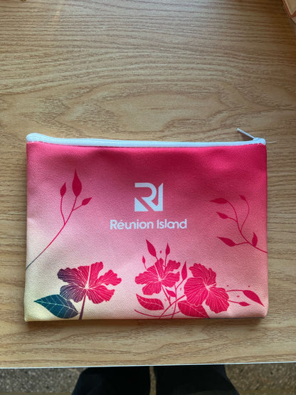 🌺 Pochette Hibiscus Rosé et Rayon Péi 19 ( recto-verso )